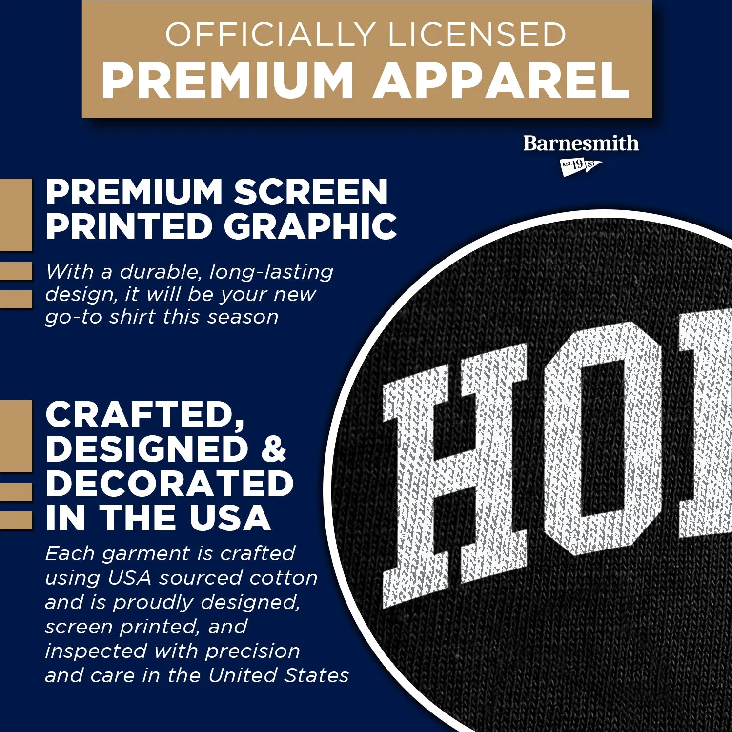 Johns Hopkins University Spirit T-Shirt (Black) sold by Barnesmith product image thumbnail 4