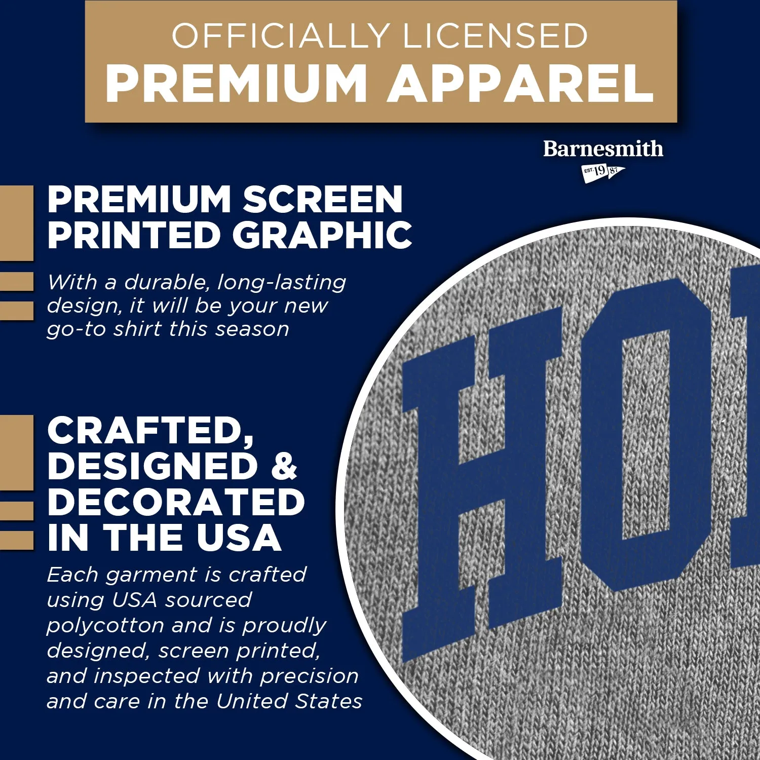 Johns Hopkins University Classic T-Shirt (Charcoal Grey) sold by Barnesmith product image thumbnail 4