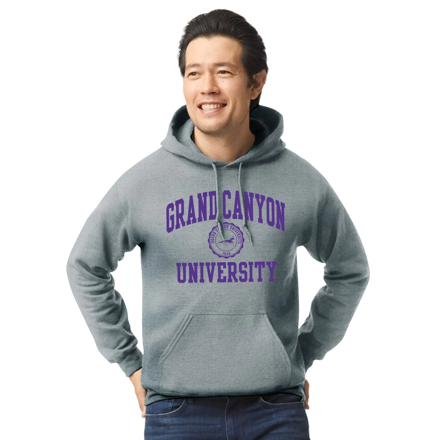 Grand Canyon University Heritage Hooded Sweatshirt (Charcoal Grey) sold by Barnesmith product image thumbnail 2