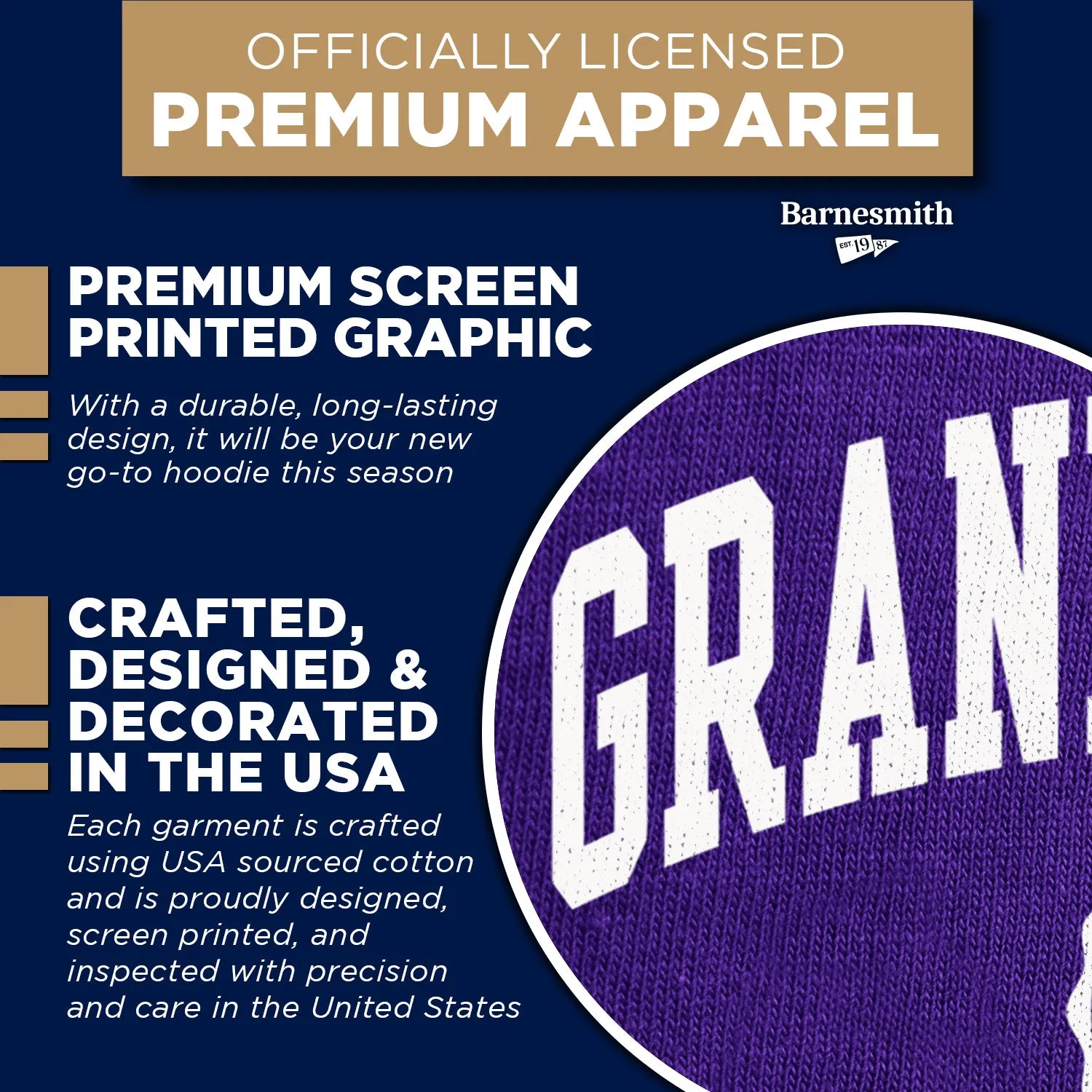 Grand Canyon University Heritage Hooded Sweatshirt (Purple) sold by Barnesmith product image thumbnail 4