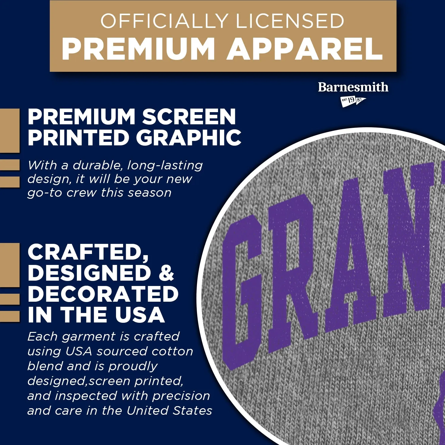 Grand Canyon University Heritage Sweatshirt (Charcoal Grey) sold by Barnesmith product image thumbnail 4