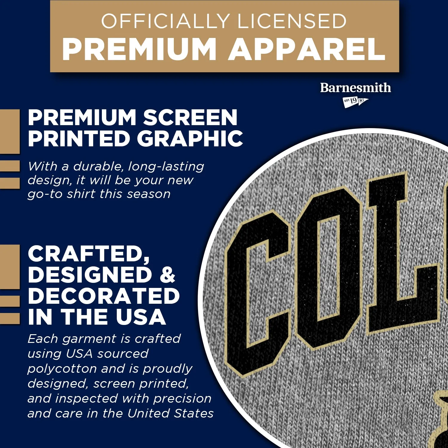 University of Colorado Spirit T-Shirt (Charcoal Grey) sold by Barnesmith product image thumbnail 4