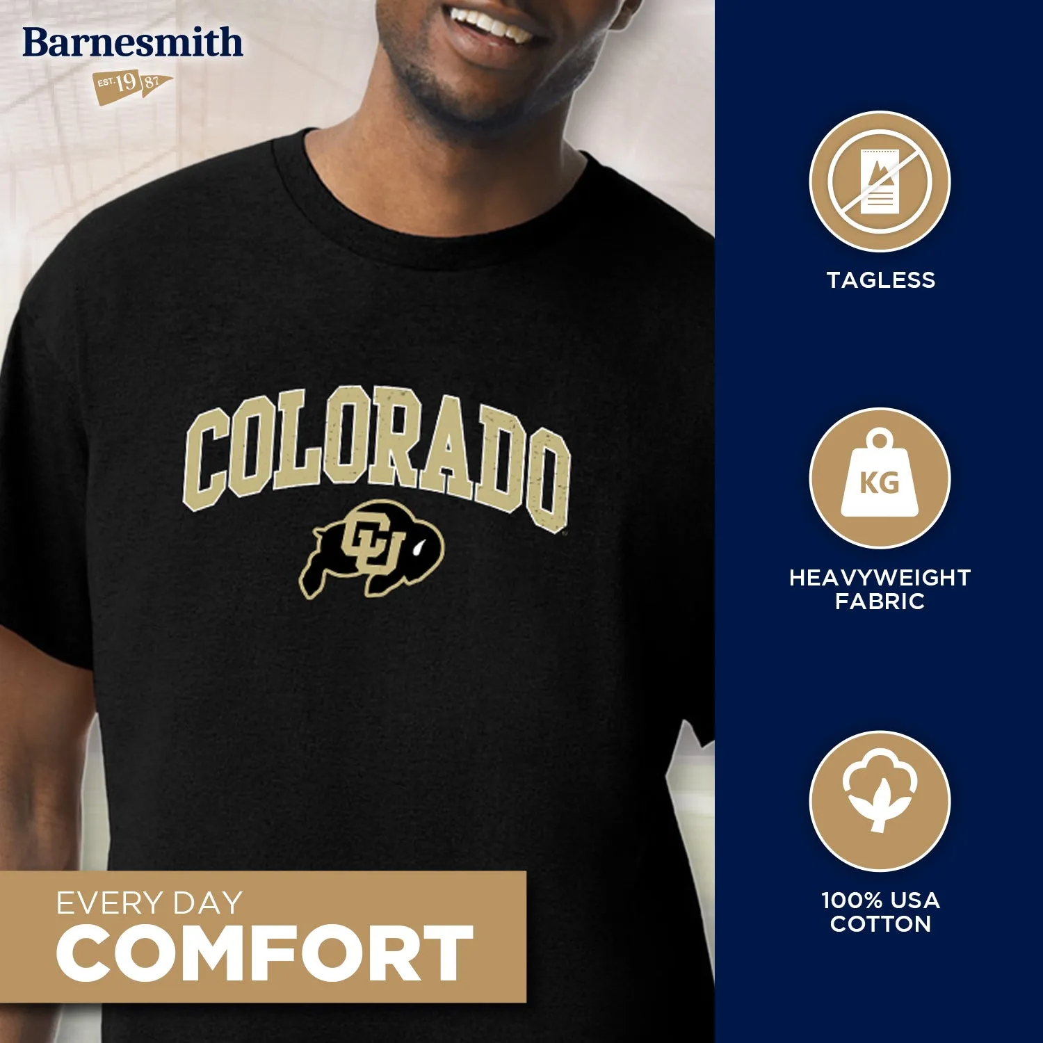 University of Colorado Spirit T-Shirt (Black) sold by Barnesmith product image thumbnail 3