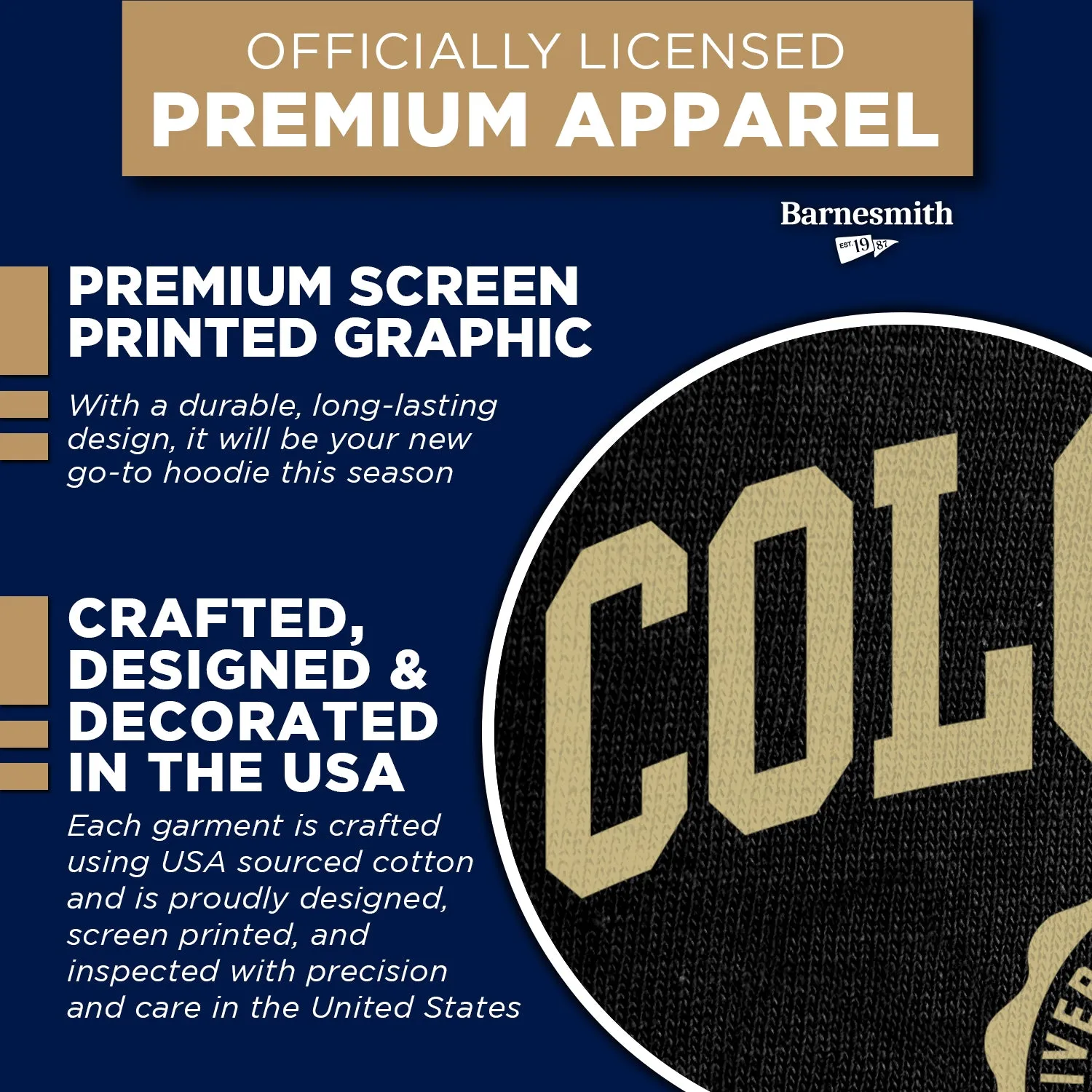 University of Colorado Heritage Hooded Sweatshirt (Black) sold by Barnesmith product image thumbnail 4