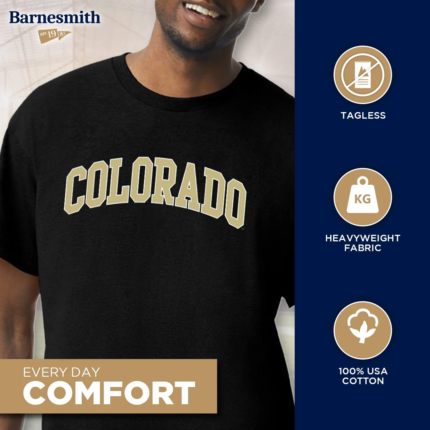 University of Colorado Classic T-Shirt (Black) sold by Barnesmith product image thumbnail 3