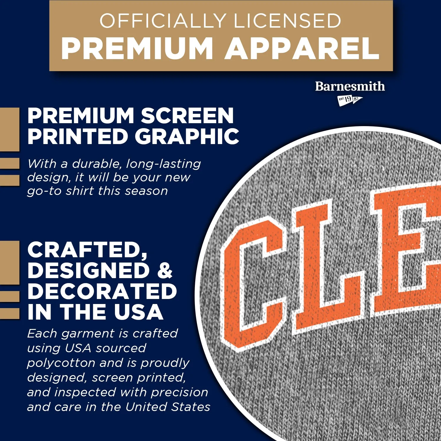 Clemson University Spirit T-Shirt (Charcoal Grey) sold by Barnesmith product image thumbnail 4