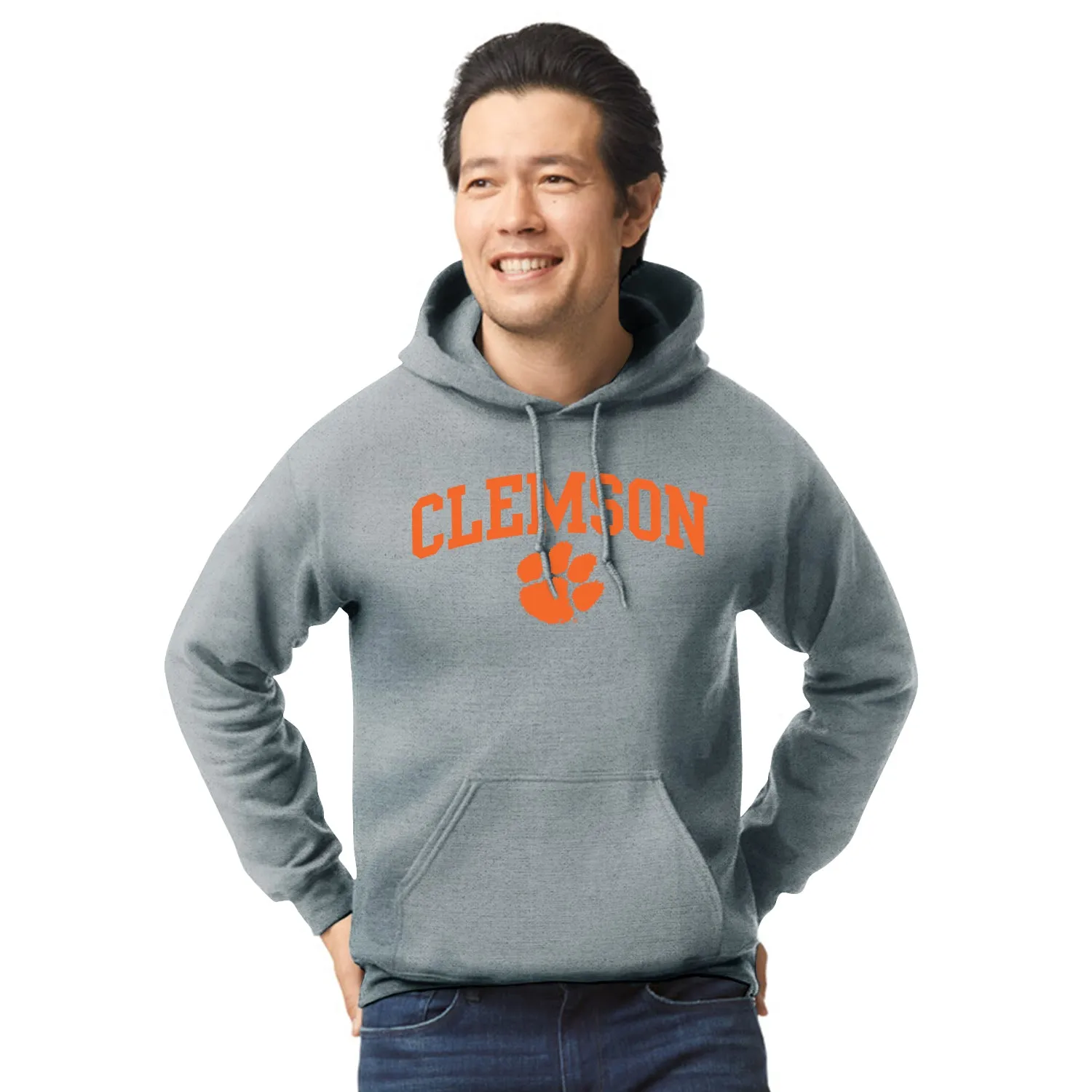 Clemson University Heritage Hooded Sweatshirt (Charcoal Grey) sold by Barnesmith product image thumbnail 2