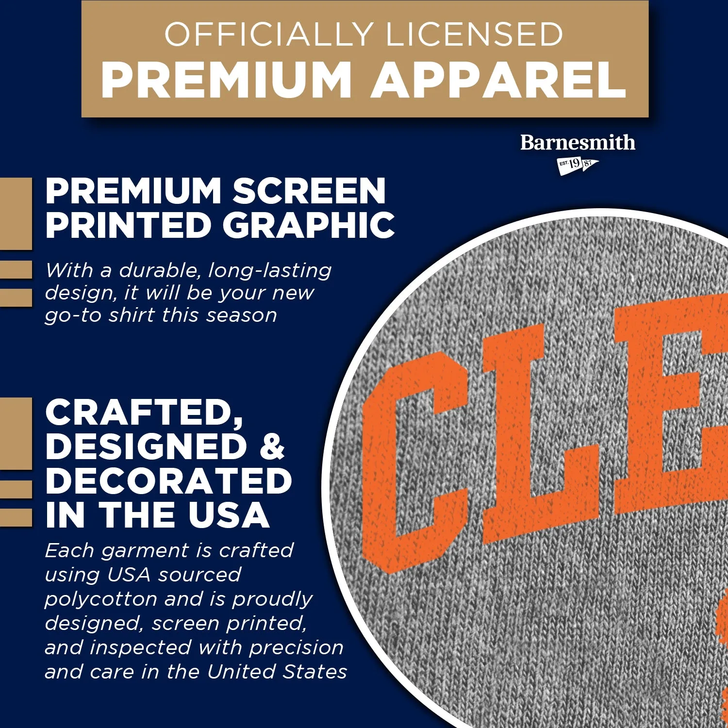Clemson University Heritage T-Shirt (Charcoal Grey) sold by Barnesmith product image thumbnail 4