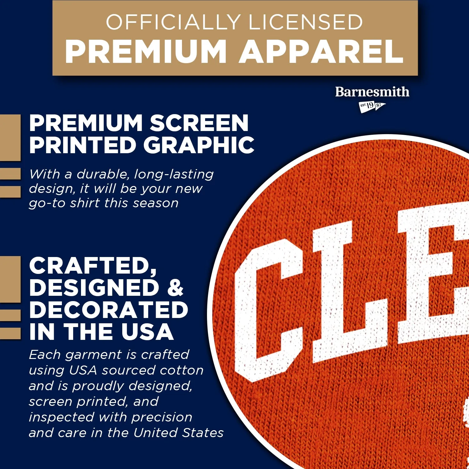 Clemson University Heritage T-Shirt (Orange) sold by Barnesmith product image thumbnail 4