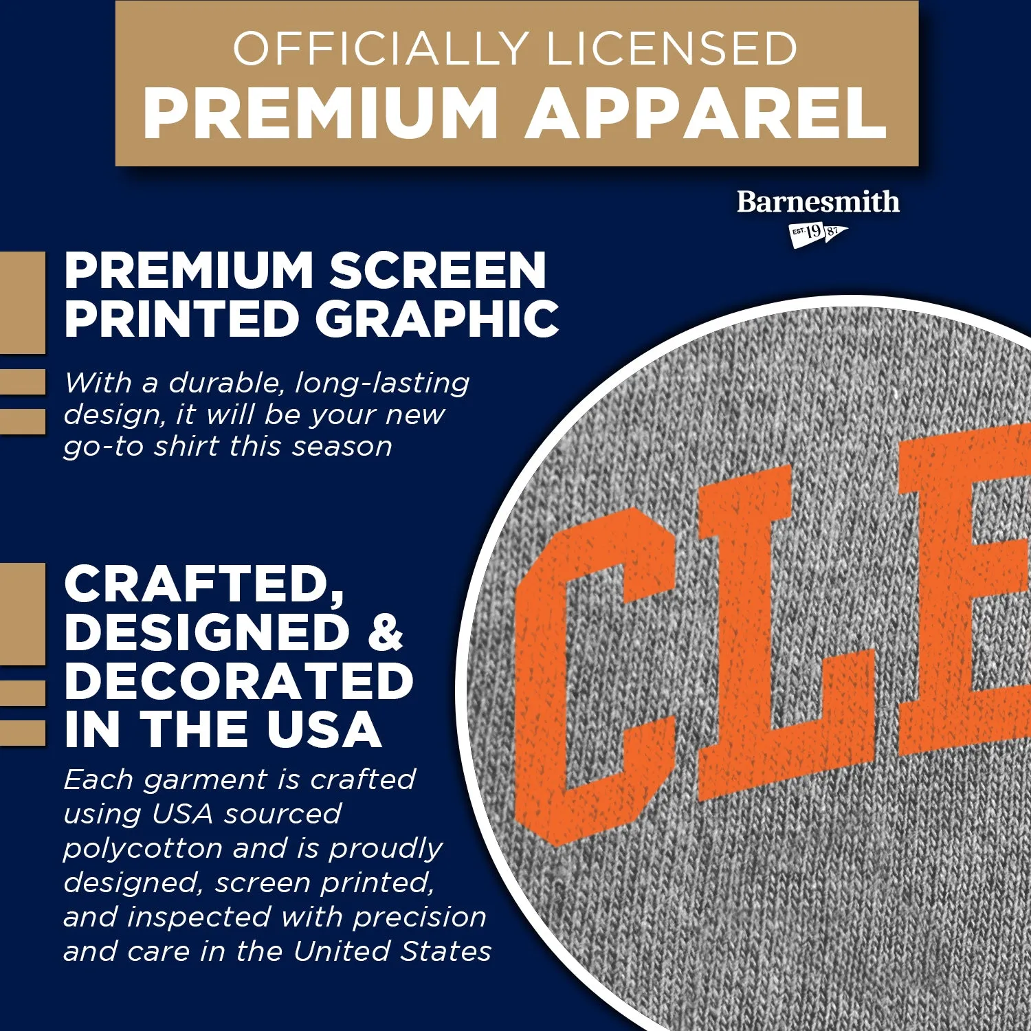 Clemson University Classic T-Shirt (Charcoal Grey) sold by Barnesmith product image thumbnail 4