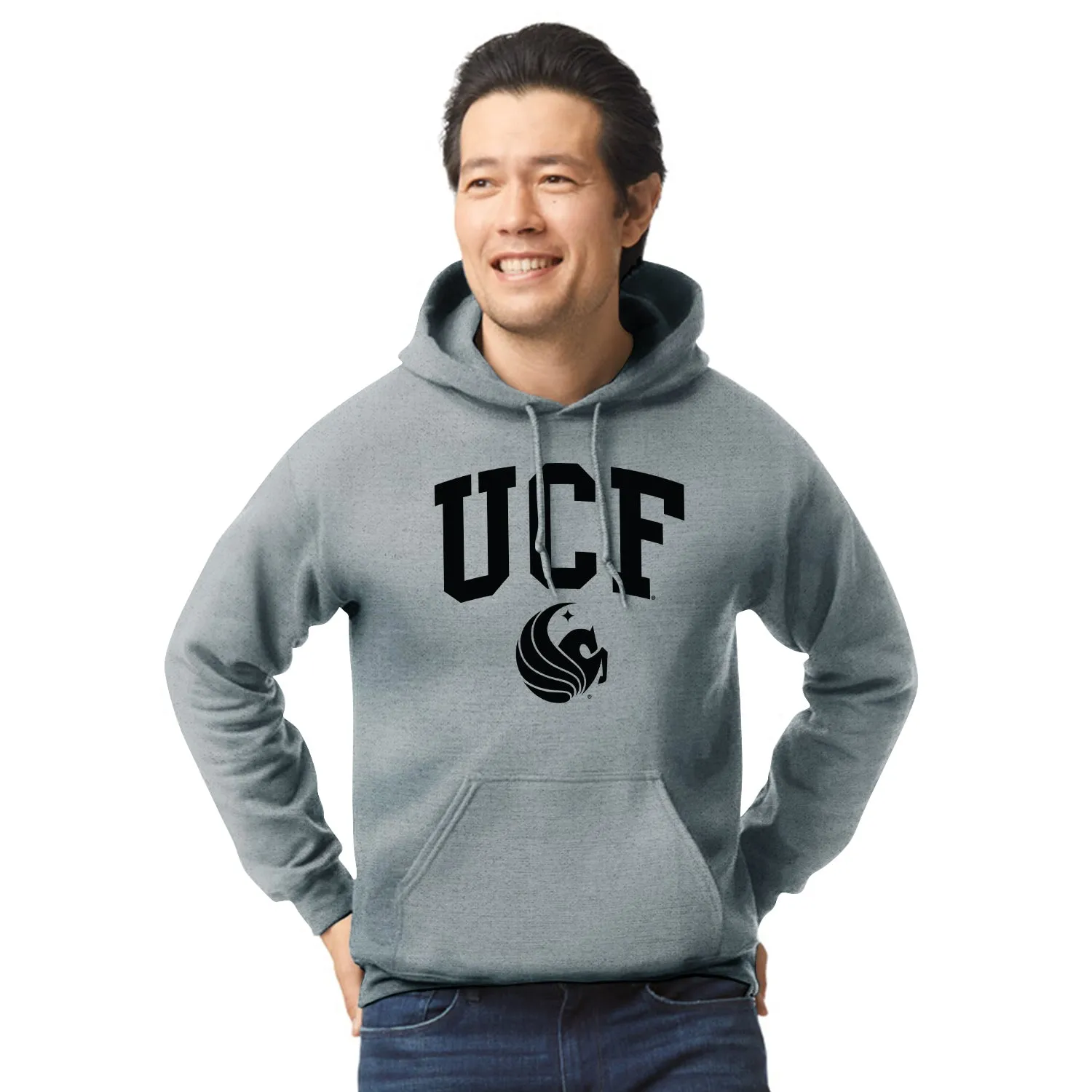 University of Central Florida Heritage Hooded Sweatshirt (Charcoal Grey) sold by Barnesmith product image thumbnail 2