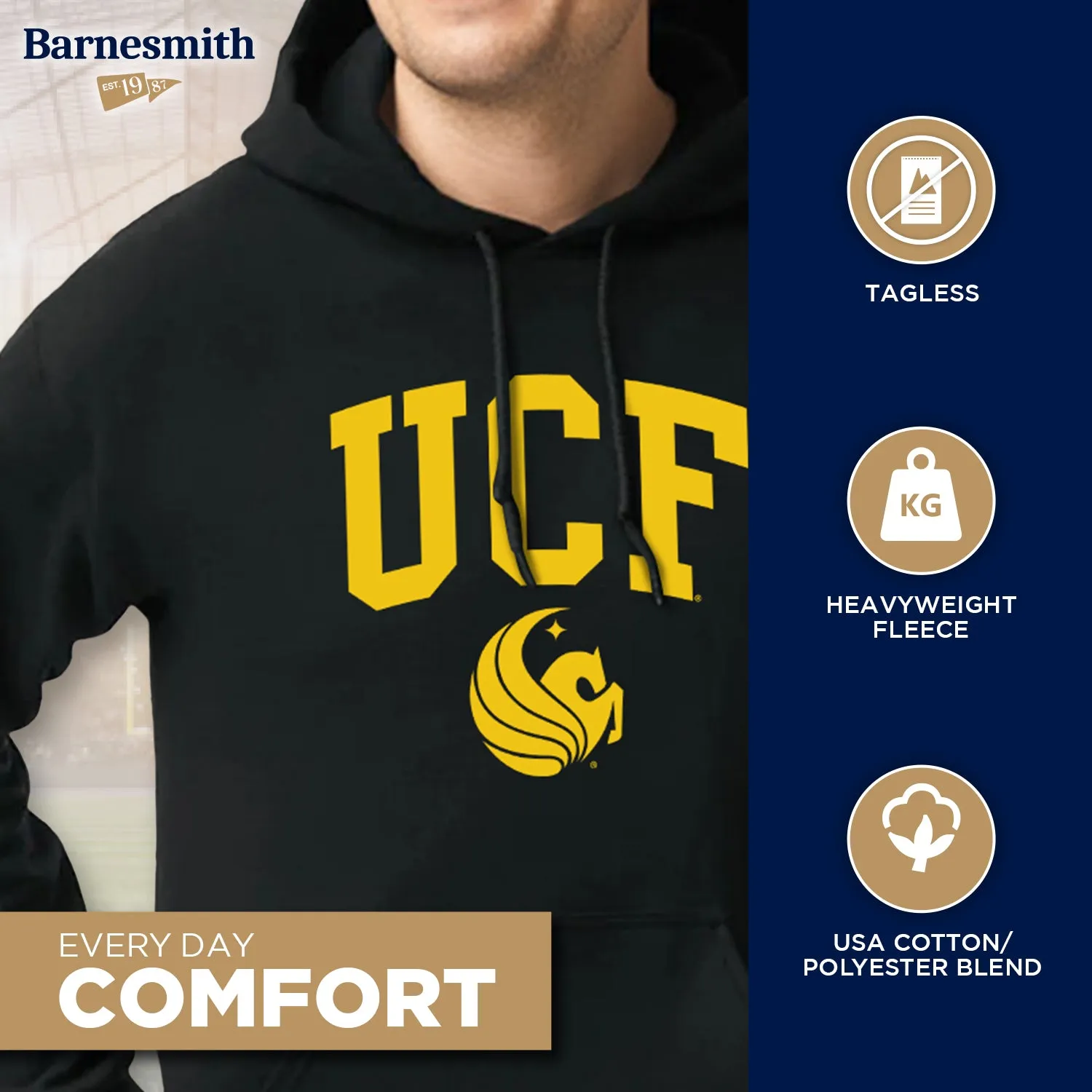 University of Central Florida Heritage Hooded Sweatshirt (Black) sold by Barnesmith product image thumbnail 3