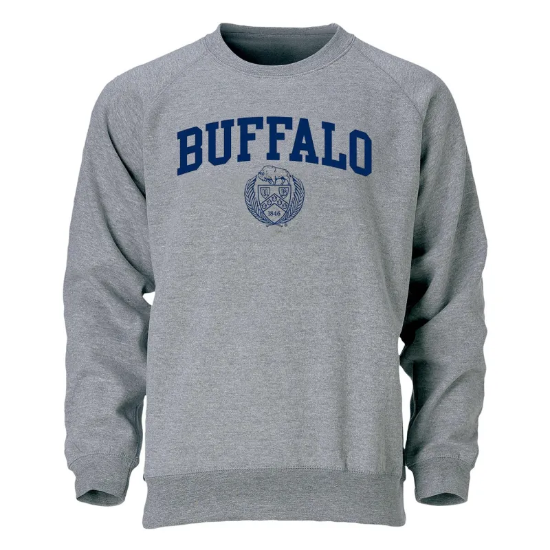 University at Buffalo Heritage Sweatshirt (Charcoal Grey) sold by Barnesmith