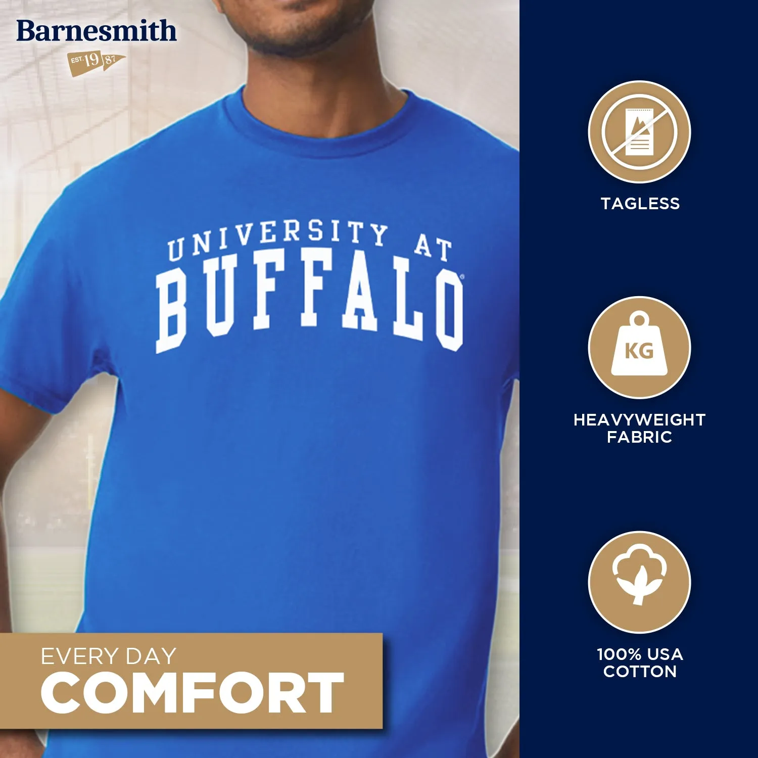 University at Buffalo Classic T-Shirt (Royal Blue) sold by Barnesmith product image thumbnail 3
