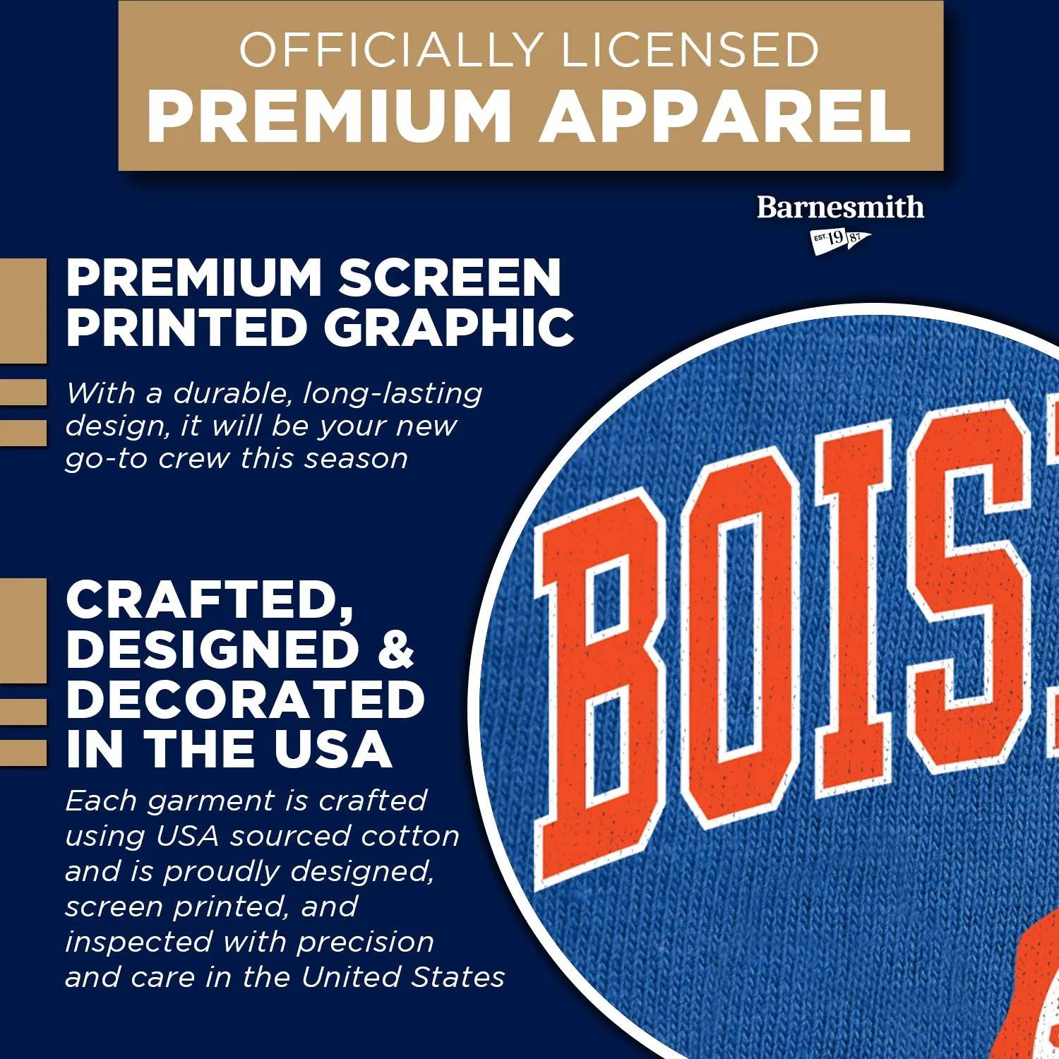 Boise State University Heritage Sweatshirt (Royal Blue) sold by Barnesmith product image thumbnail 4