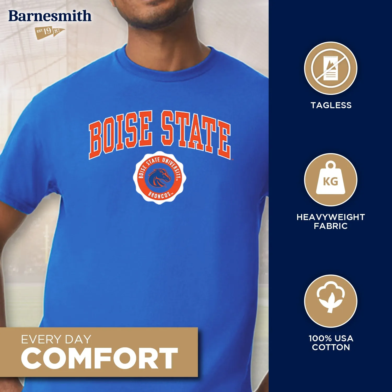 Boise State University Heritage T-Shirt (Royal Blue) sold by Barnesmith product image thumbnail 3