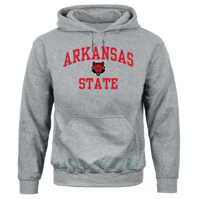 Arkansas State University Heritage Hooded Sweatshirt (Charcoal Grey) sold by Barnesmith