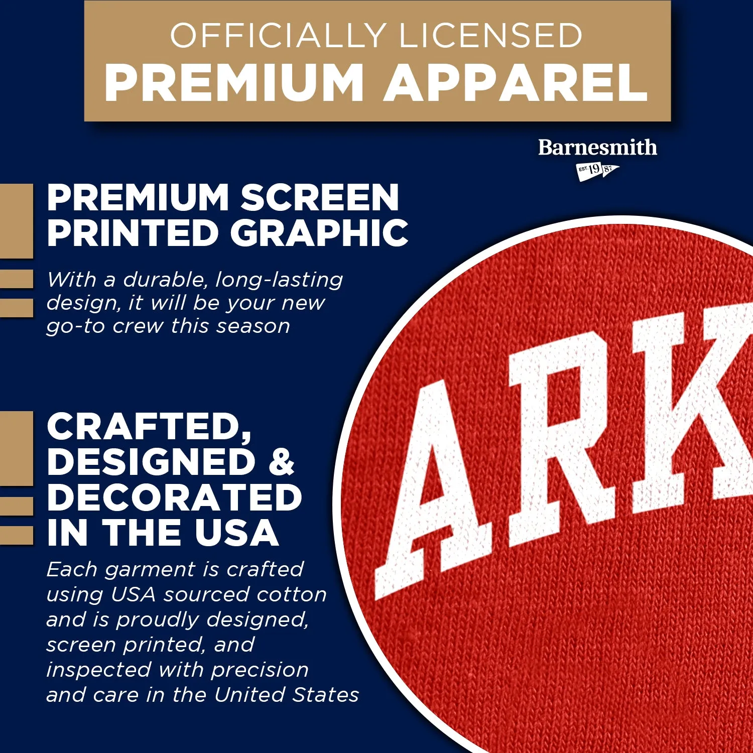 Arkansas State University Heritage Sweatshirt (Red) sold by Barnesmith product image thumbnail 4