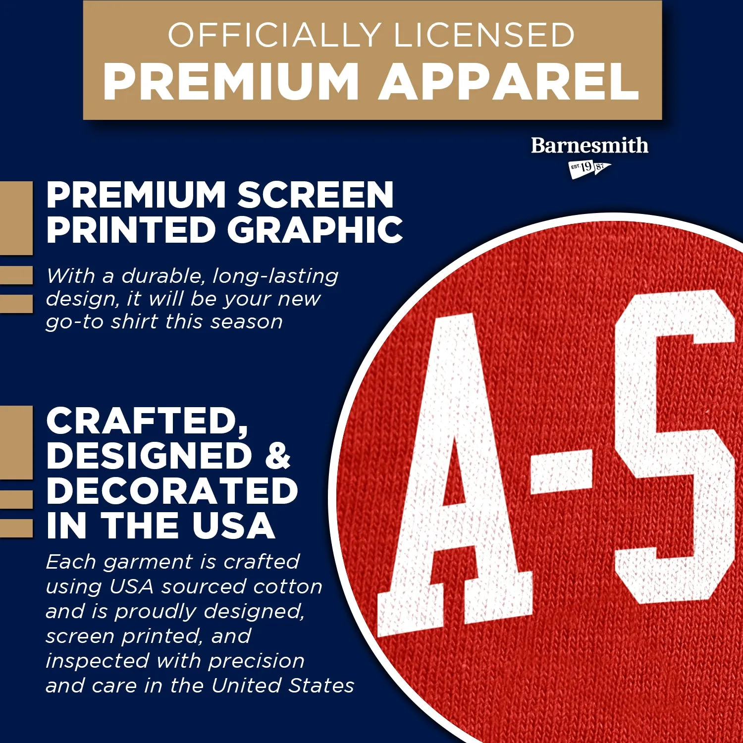 Arkansas State University Classic T-Shirt (Red) sold by Barnesmith product image thumbnail 4