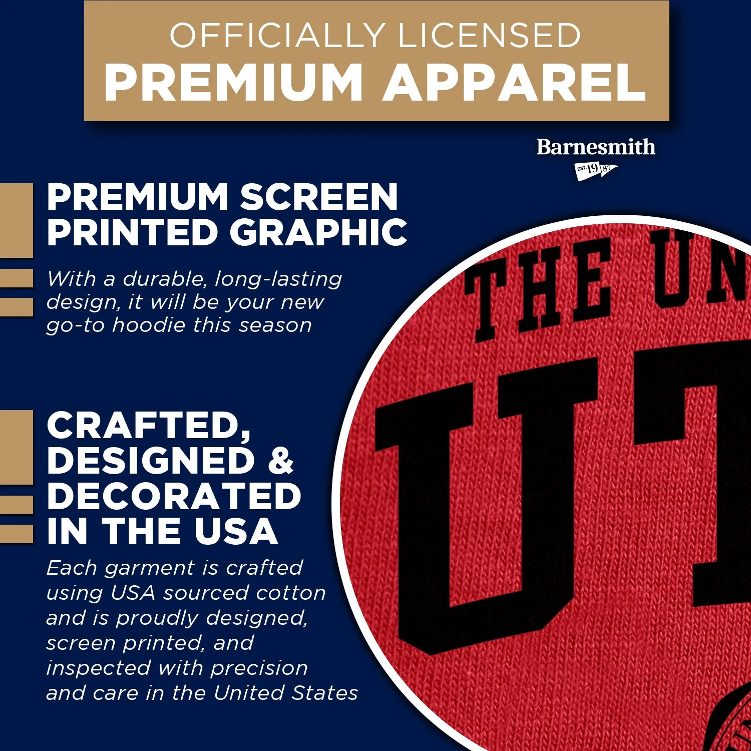 University of Utah Heritage Hooded Sweatshirt (Red) sold by Barnesmith product image thumbnail 4