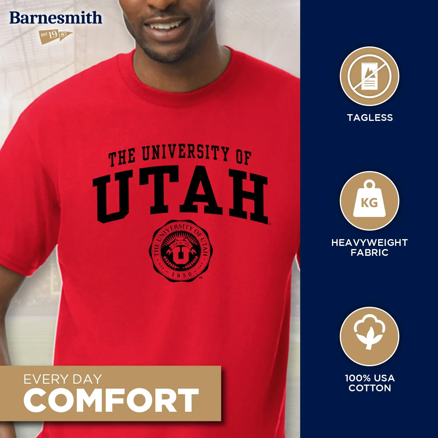 University of Utah Heritage T-Shirt (Red) sold by Barnesmith product image thumbnail 3