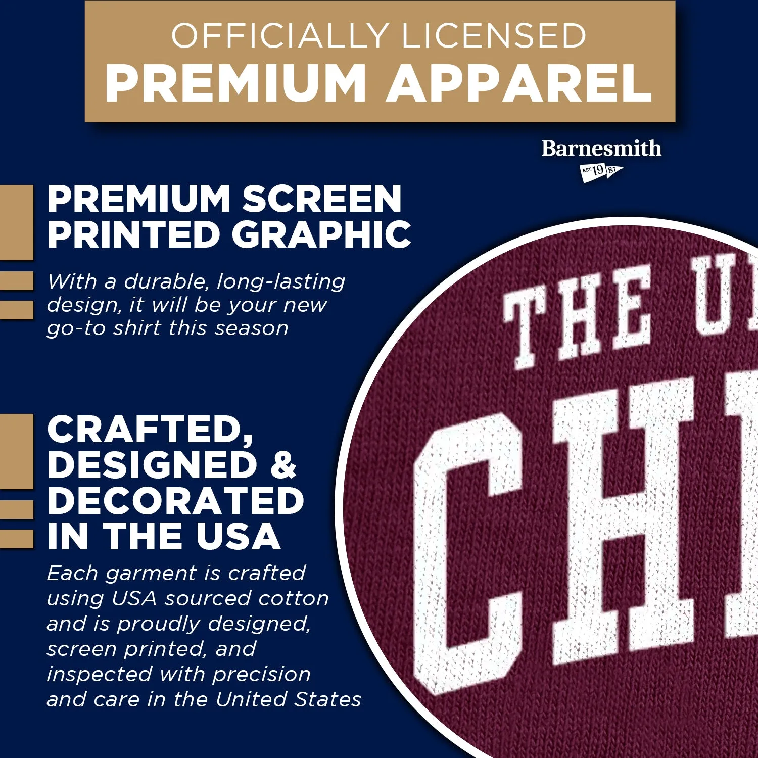 University of Chicago Heritage T-Shirt (Maroon) sold by Barnesmith product image thumbnail 4