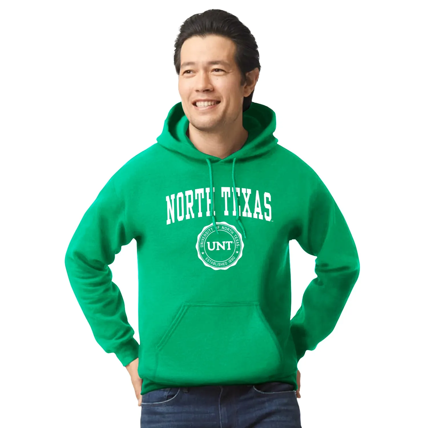 University of North Texas Heritage Hooded Sweatshirt (Green) sold by Barnesmith product image thumbnail 2