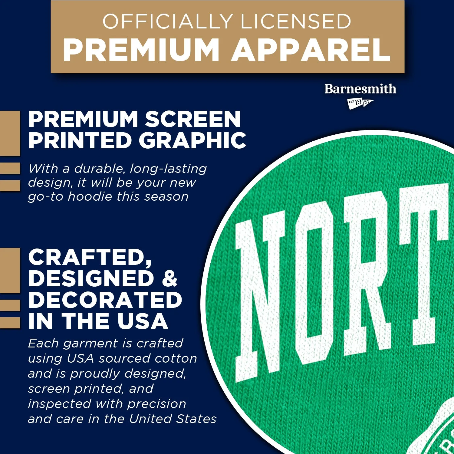 University of North Texas Heritage Hooded Sweatshirt (Green) sold by Barnesmith product image thumbnail 4