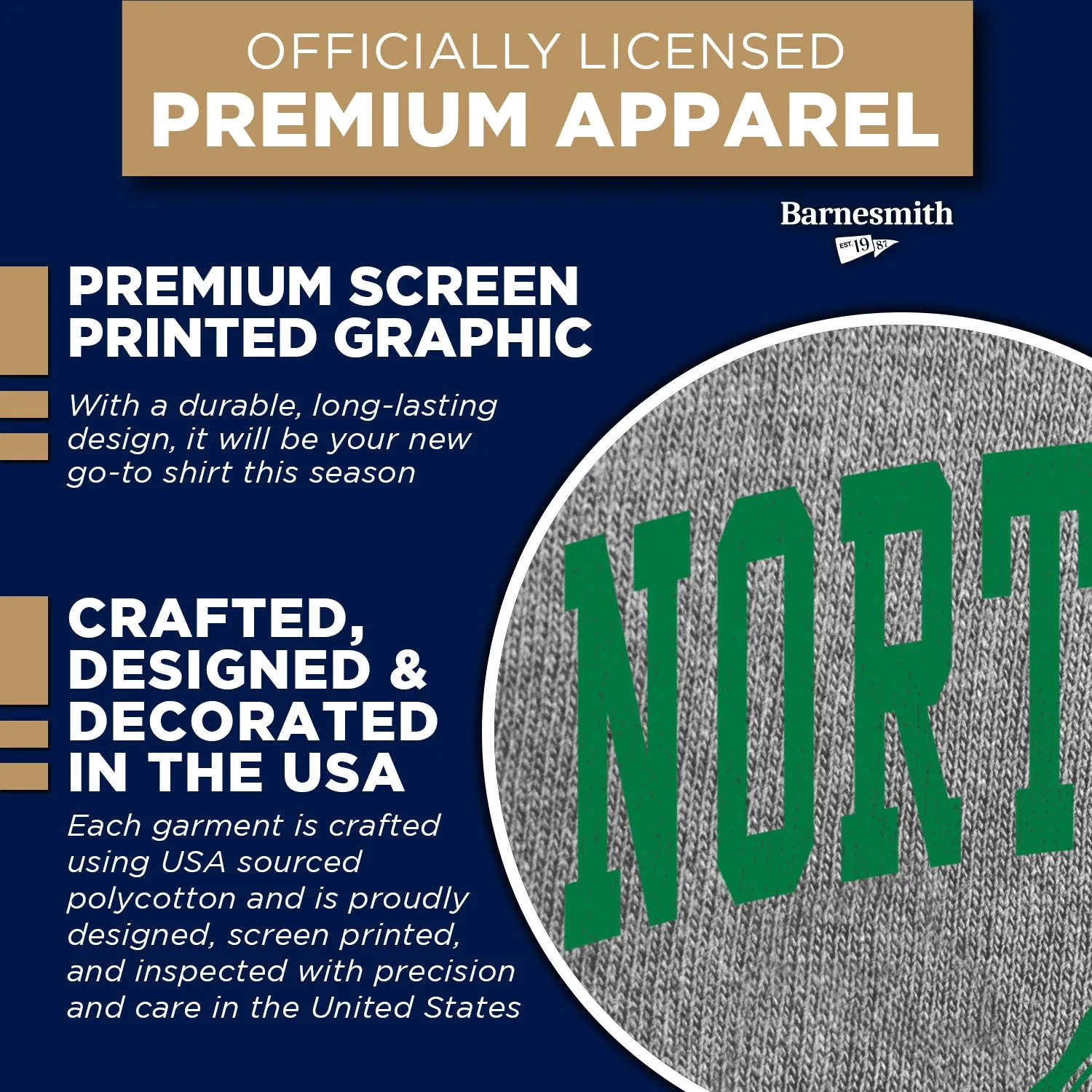 University of North Texas Heritage T-Shirt (Charcoal Grey) sold by Barnesmith product image thumbnail 4
