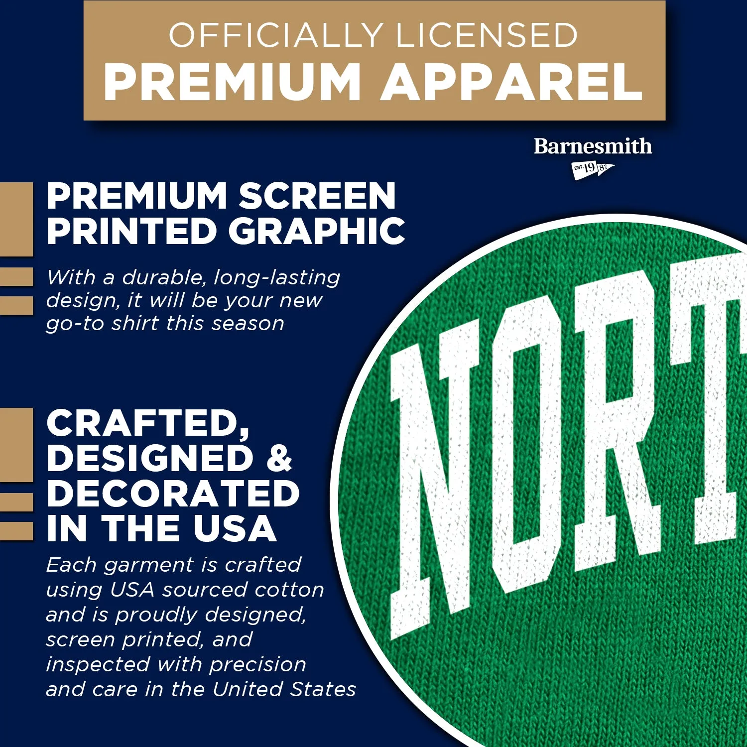 University of North Texas Classic T-Shirt (Green) sold by Barnesmith product image thumbnail 4