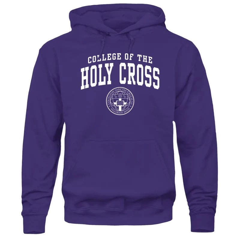 College of The Holy Cross Heritage Hooded Sweatshirt (Purple) sold by Barnesmith
