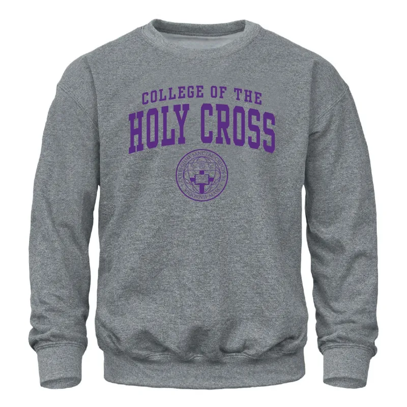 College of The Holy Cross Heritage Sweatshirt (Charcoal Grey) sold by Barnesmith