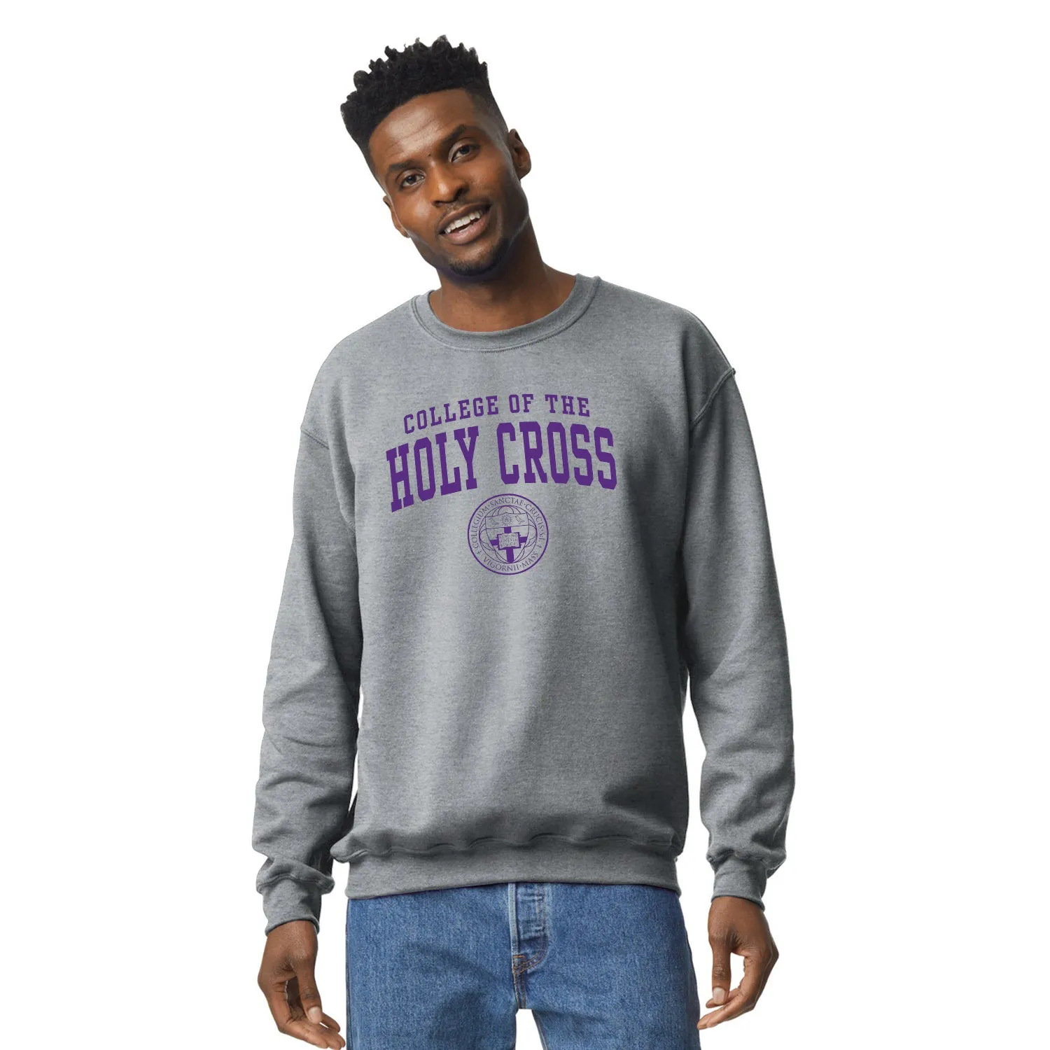 College of The Holy Cross Heritage Sweatshirt (Charcoal Grey) sold by Barnesmith product image thumbnail 2