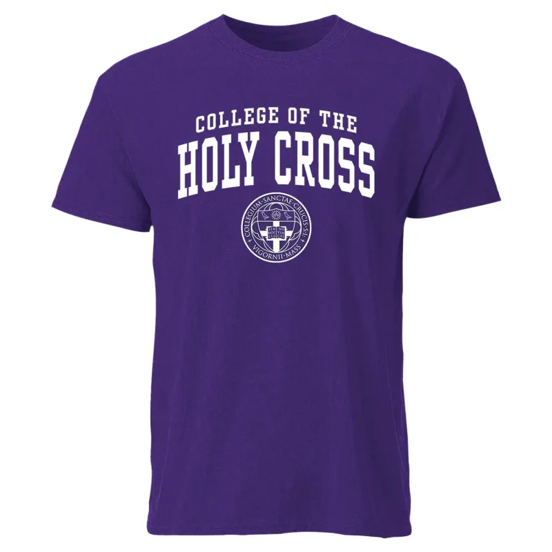 College of The Holy Cross Heritage T-Shirt (Purple) sold by Barnesmith
