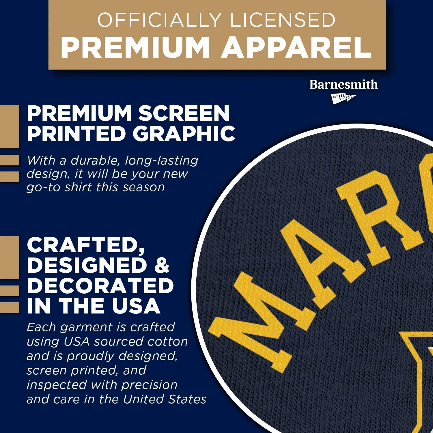 Marquette University Basketball T-Shirt (Navy) sold by Barnesmith product image thumbnail 4
