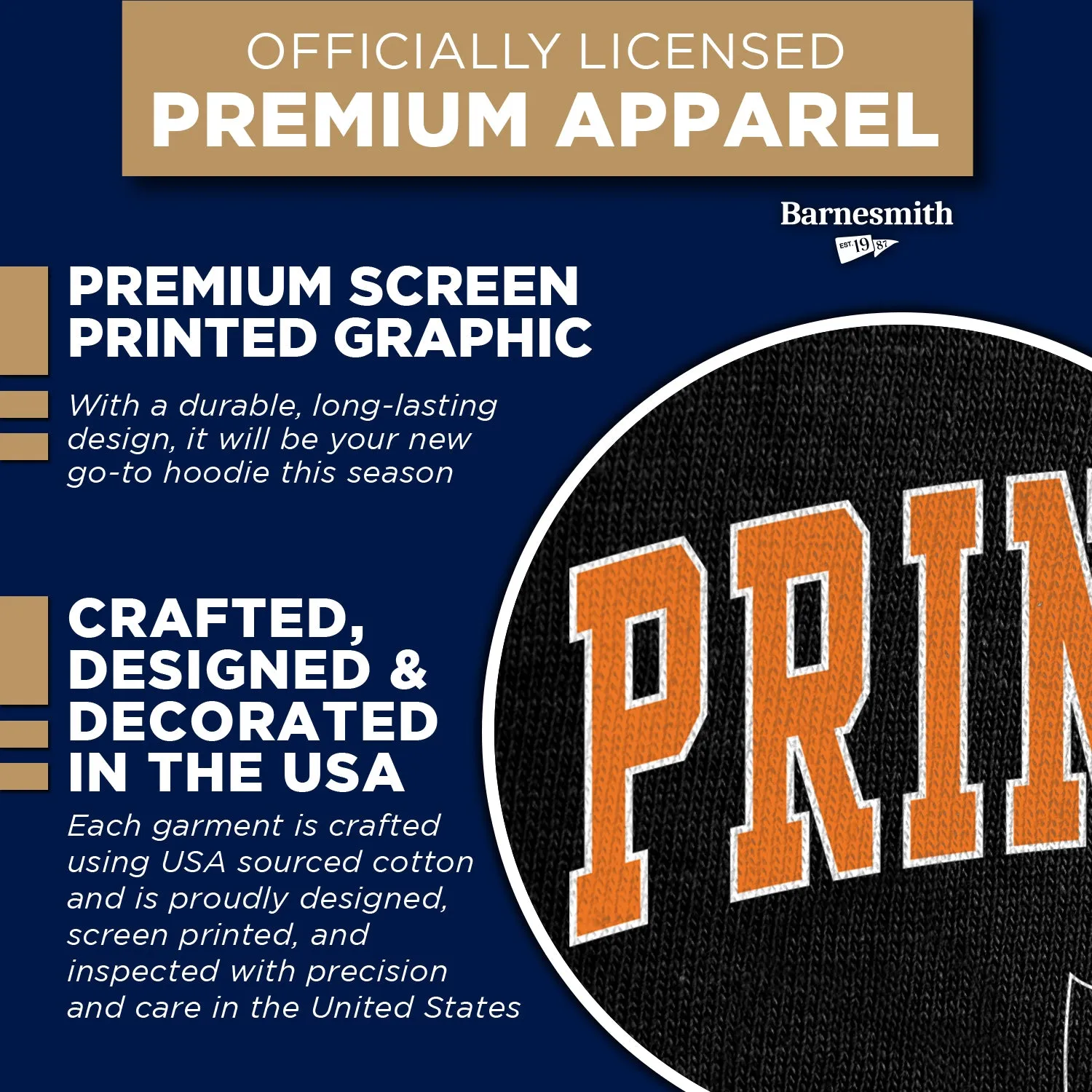 Princeton Heritage Hooded Sweatshirt II (Black) sold by Barnesmith product image thumbnail 4