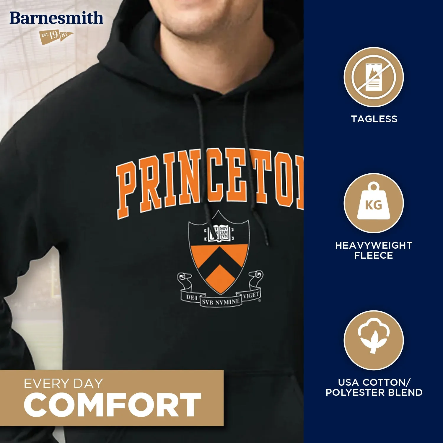 Princeton Heritage Hooded Sweatshirt II (Black) sold by Barnesmith product image thumbnail 3