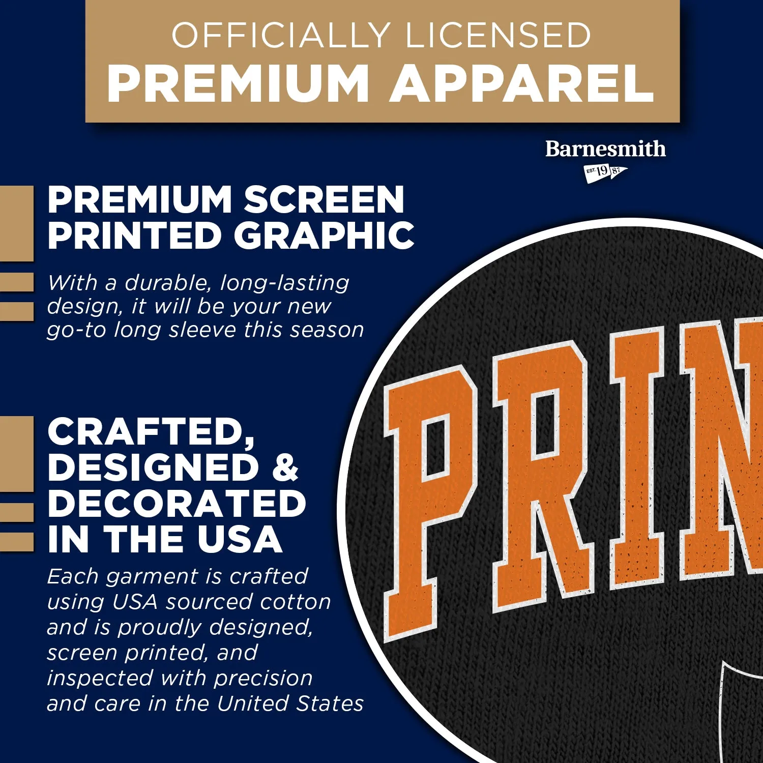 Princeton Heritage Long Sleeve T-Shirt II (Black) sold by Barnesmith product image thumbnail 4