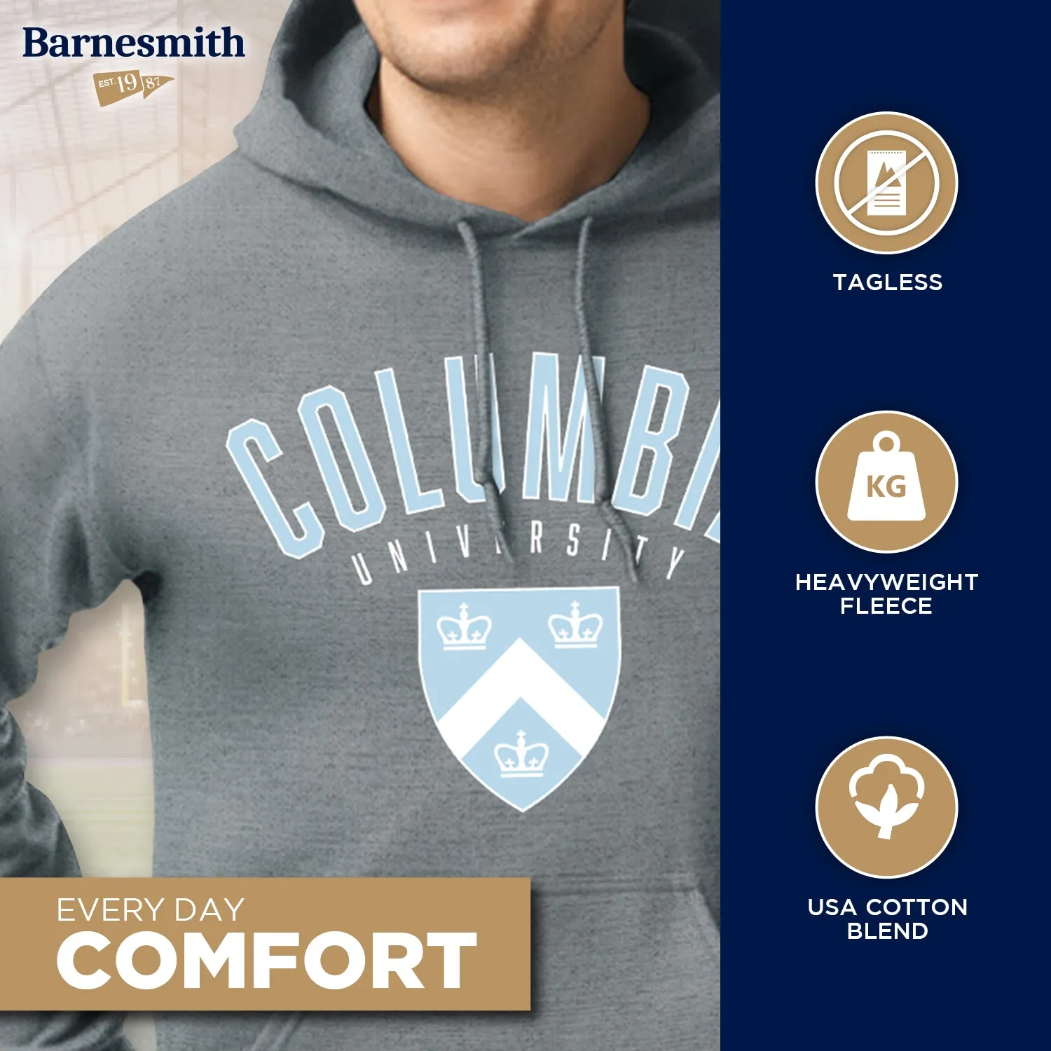 Columbia Heritage Hooded Sweatshirt II (Charcoal Grey) sold by Barnesmith product image thumbnail 3