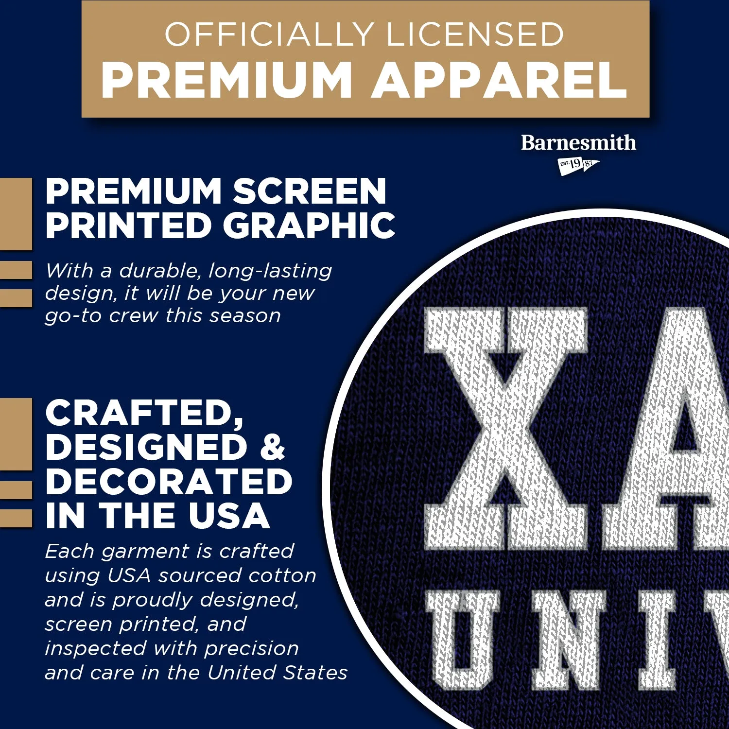 Xavier University Spirit Sweatshirt (Navy) sold by Barnesmith product image thumbnail 4