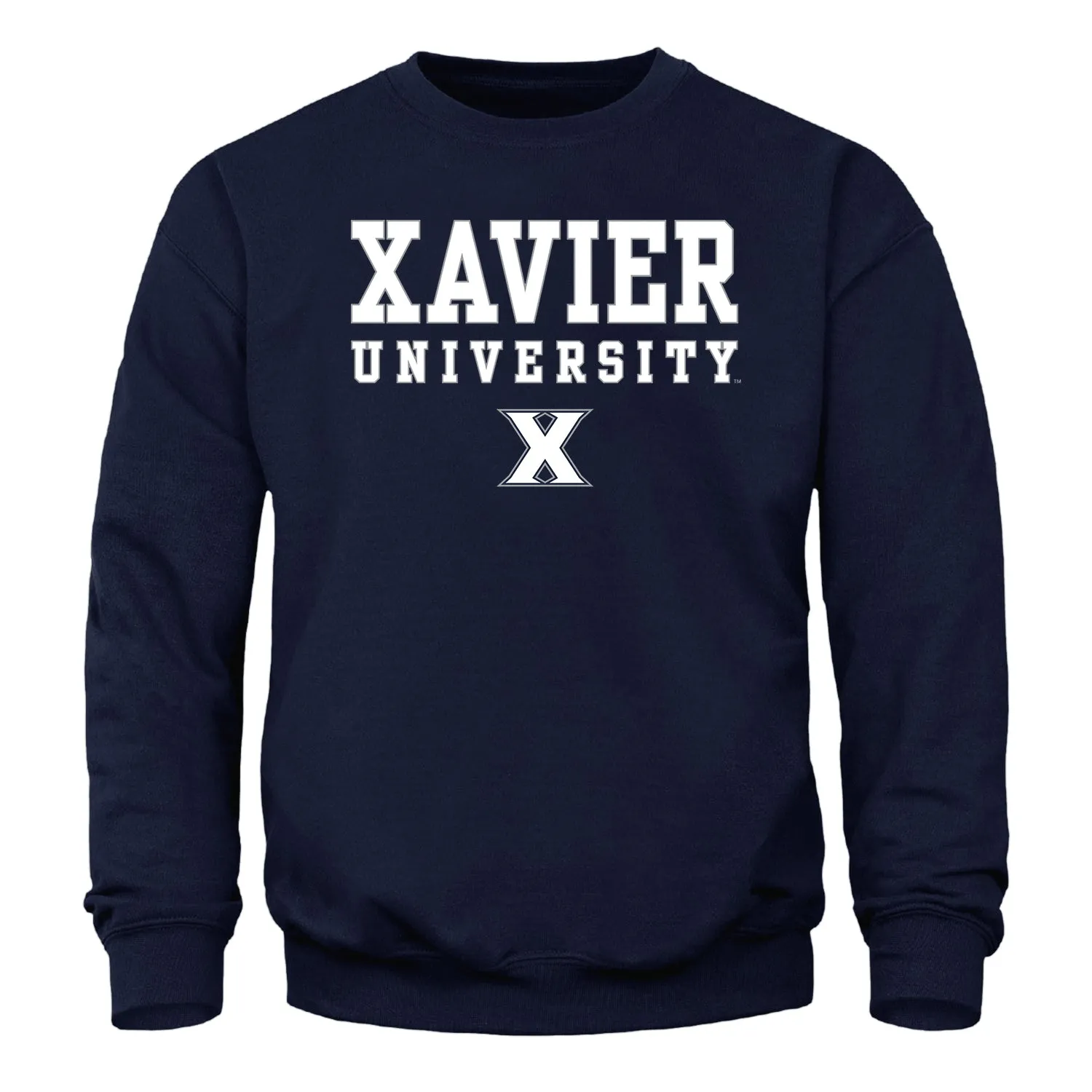 Xavier University Spirit Sweatshirt (Navy) sold by Barnesmith