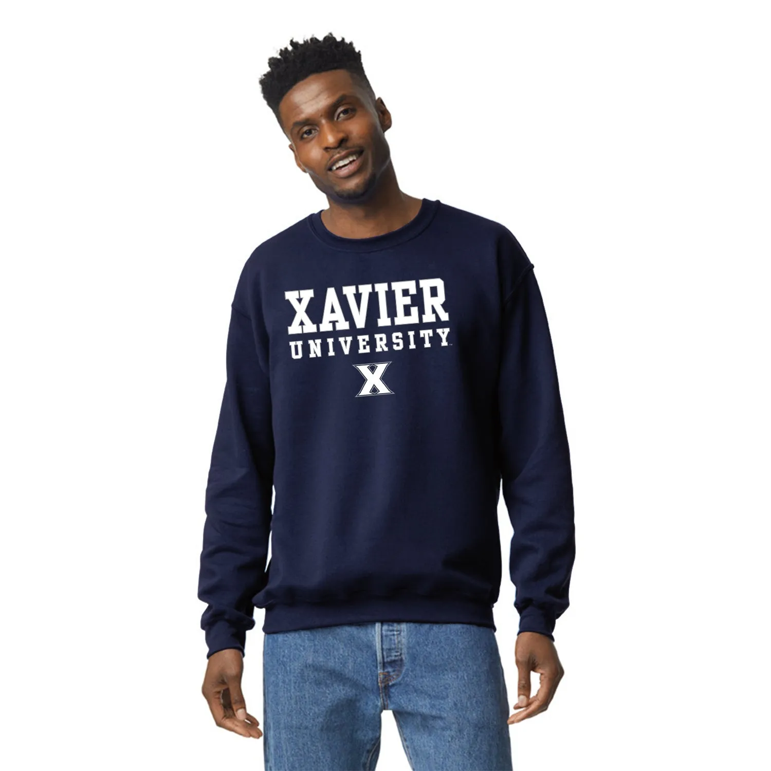 Xavier University Spirit Sweatshirt (Navy) sold by Barnesmith product image thumbnail 2