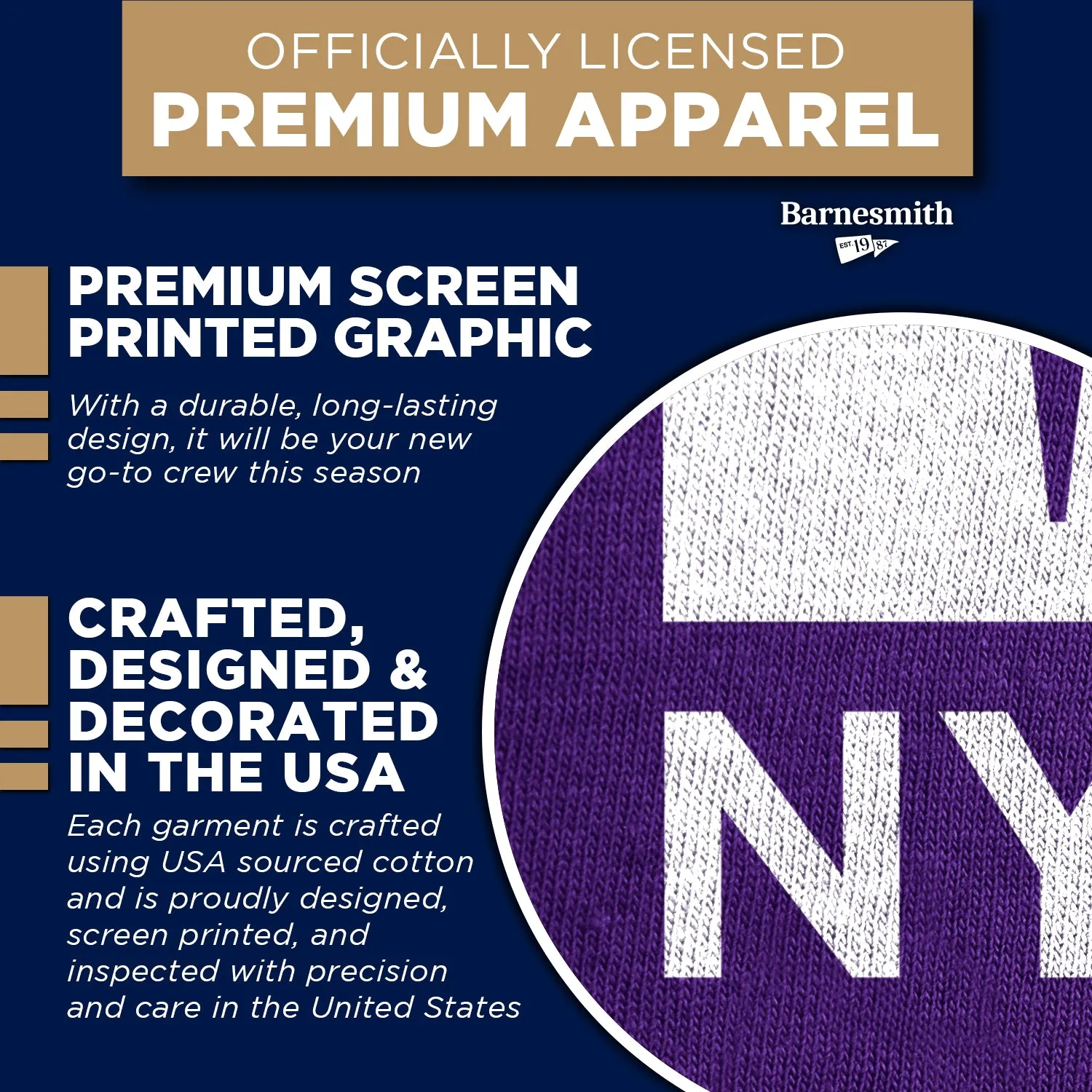 New York University Spirit Sweatshirt (Violet) sold by Barnesmith product image thumbnail 4