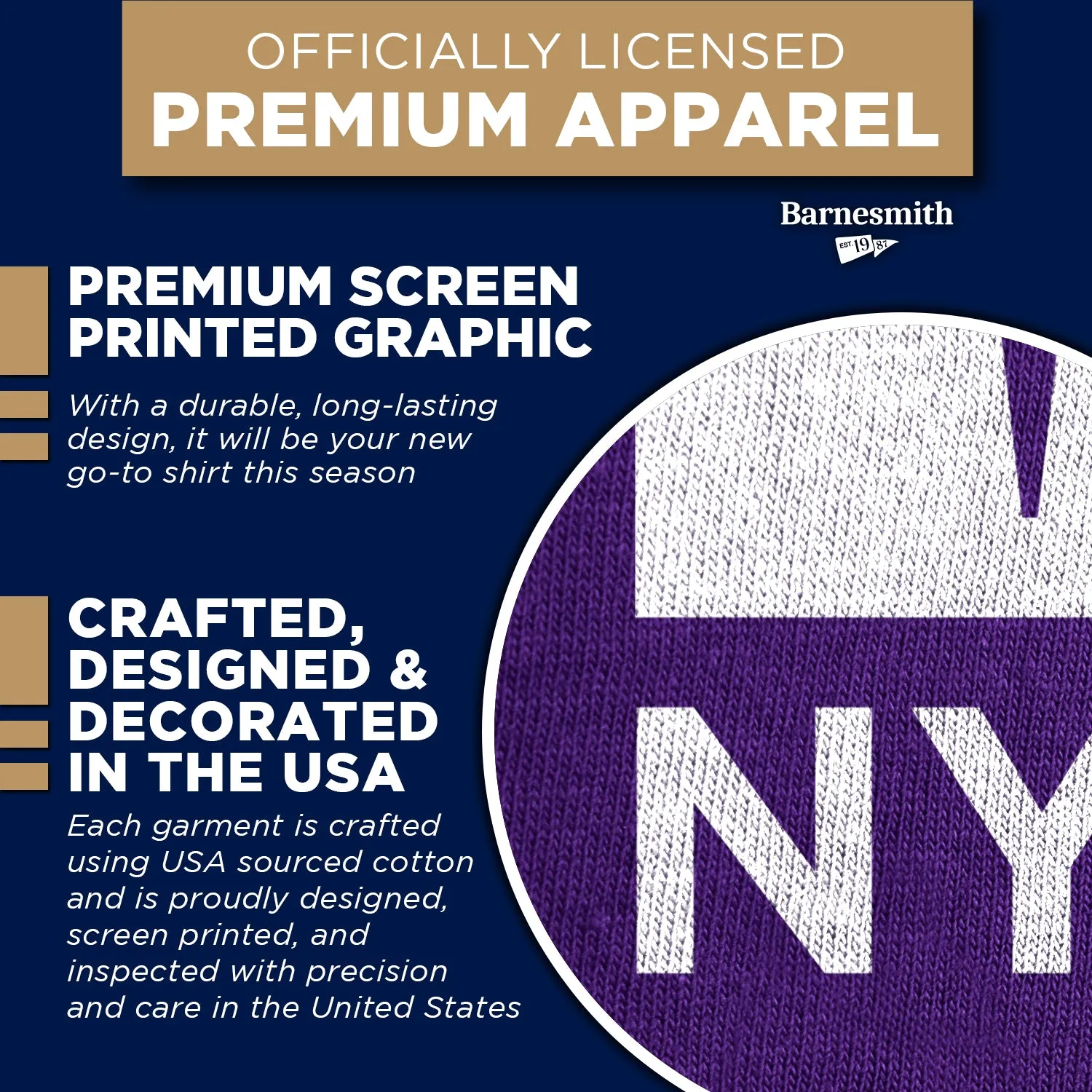 New York University Spirit T-Shirt (Violet) sold by Barnesmith product image thumbnail 4