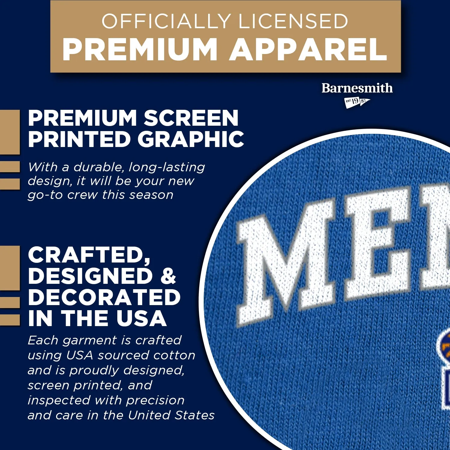 The University of Memphis Spirit Sweatshirt (Royal Blue) sold by Barnesmith product image thumbnail 4