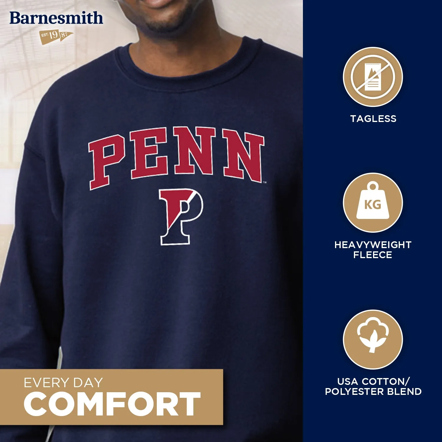 Penn Spirit Sweatshirt (Navy) sold by Barnesmith product image thumbnail 3