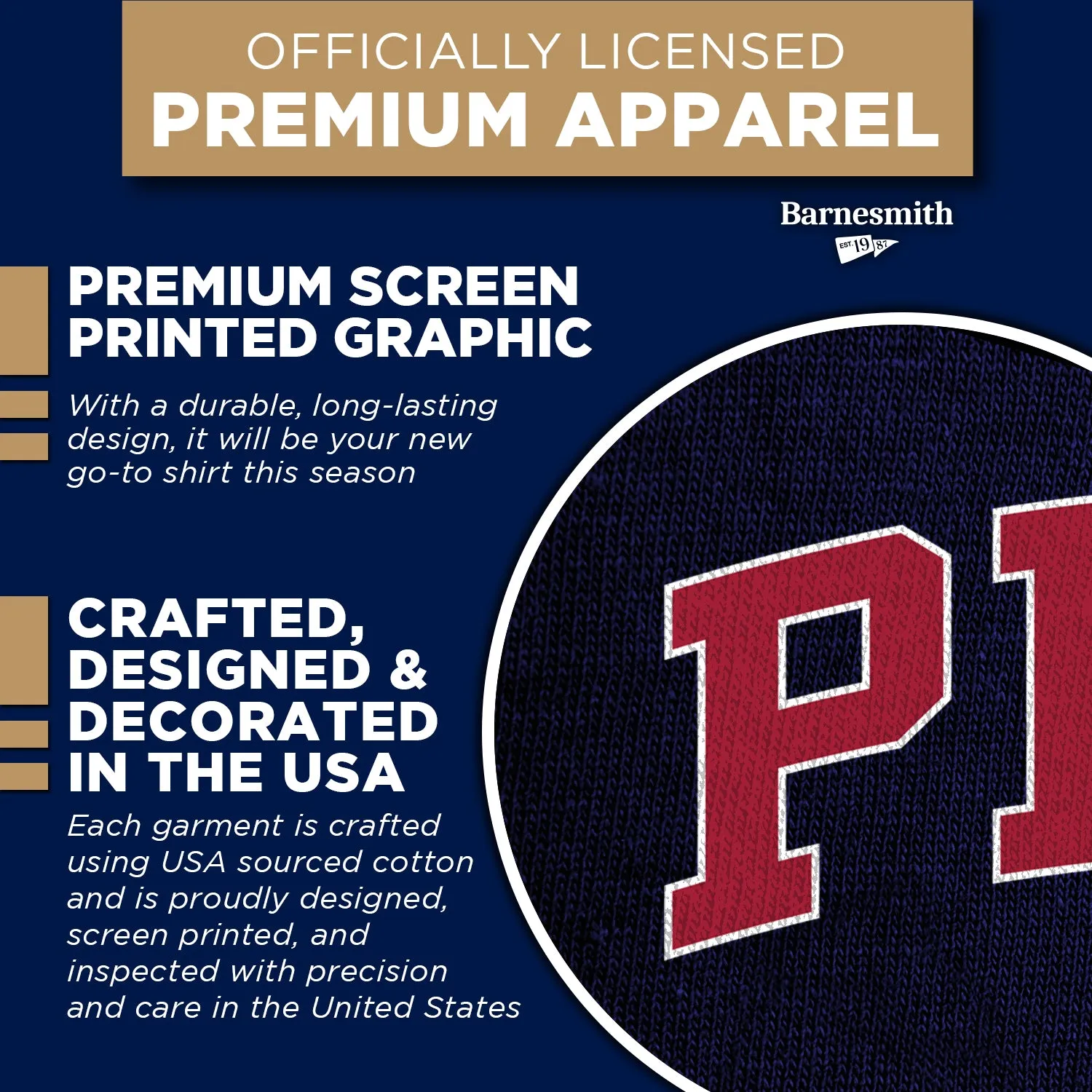 Penn Spirit T-Shirt (Navy) sold by Barnesmith product image thumbnail 4