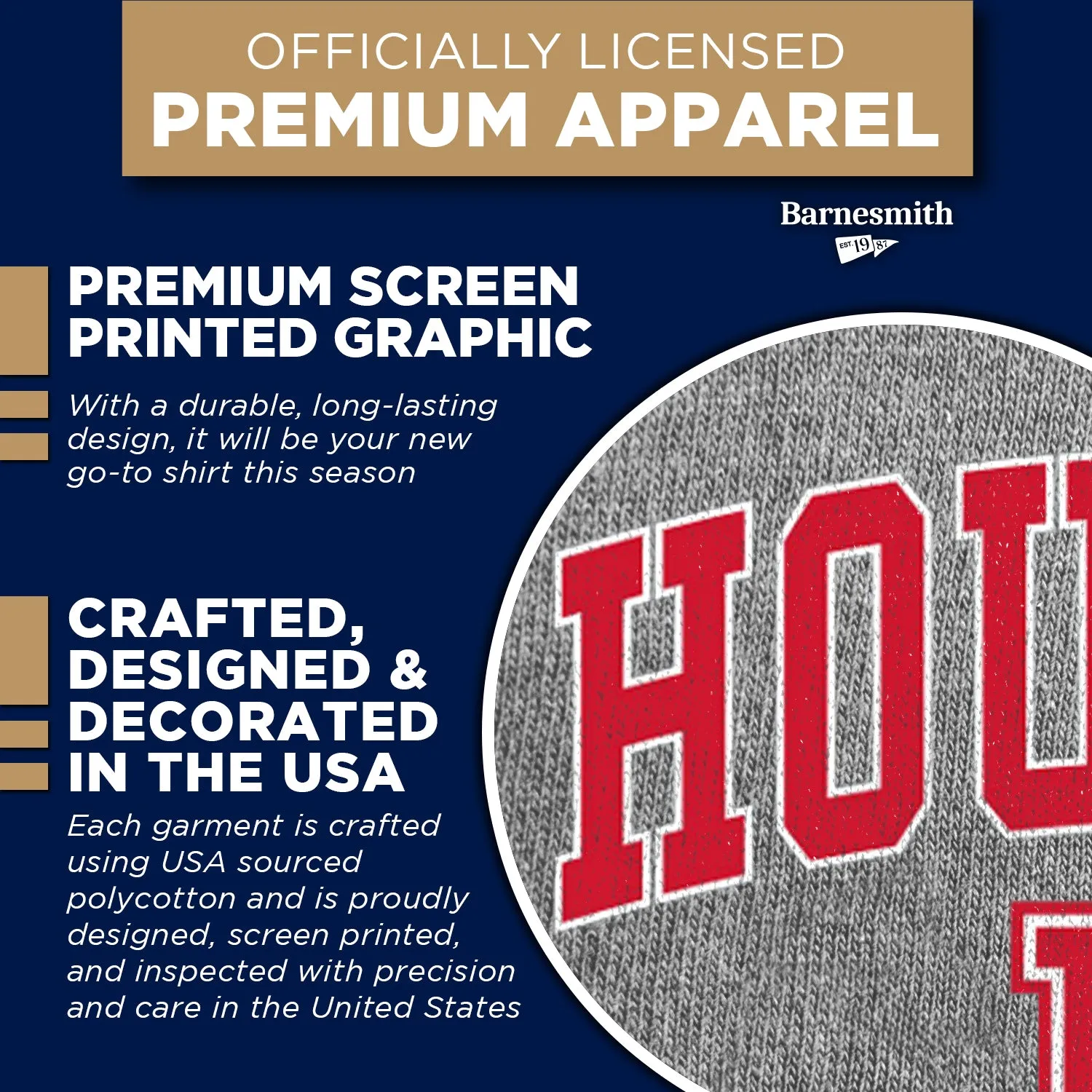 University of Houston Spirit T-Shirt (Charcoal Grey) sold by Barnesmith product image thumbnail 4