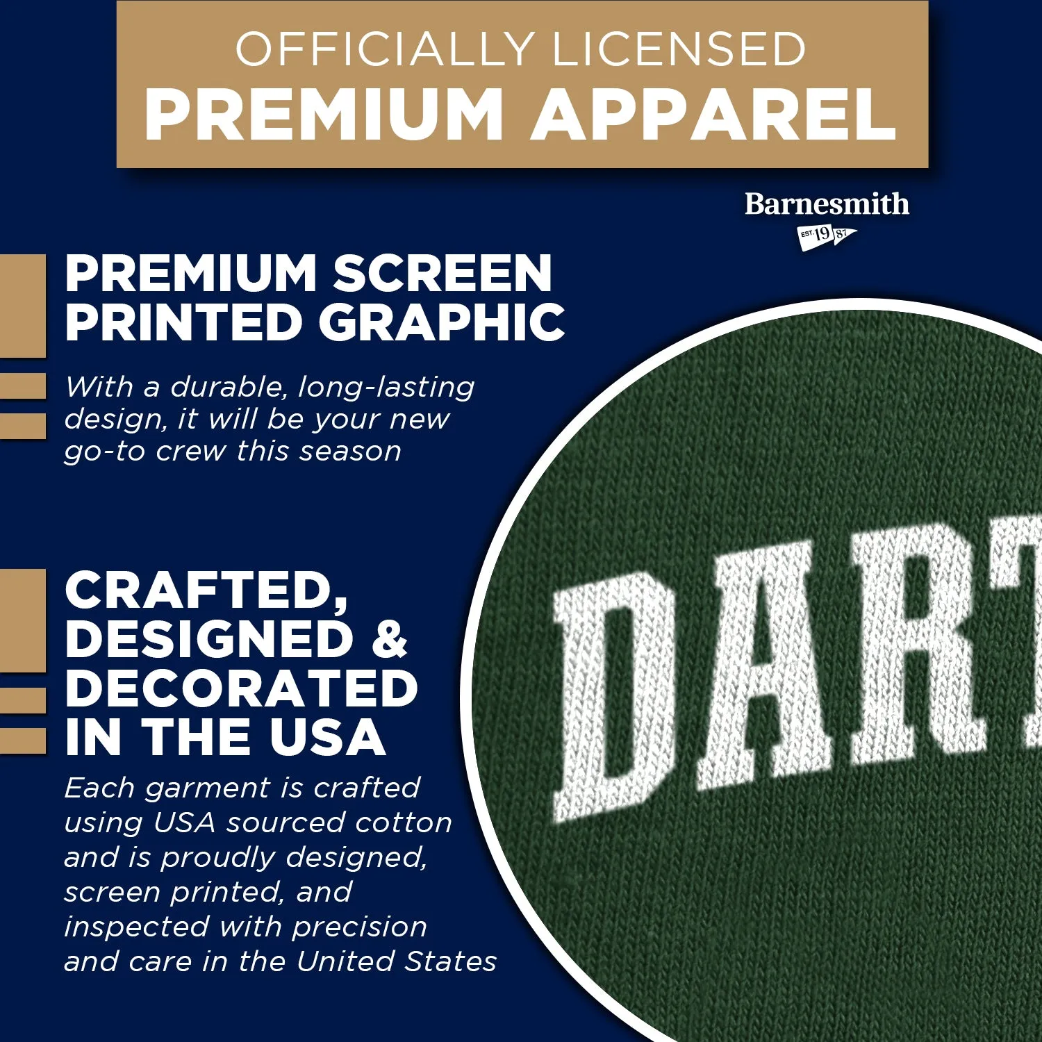 Dartmouth College Spirit Sweatshirt (Hunter Green) sold by Barnesmith product image thumbnail 4
