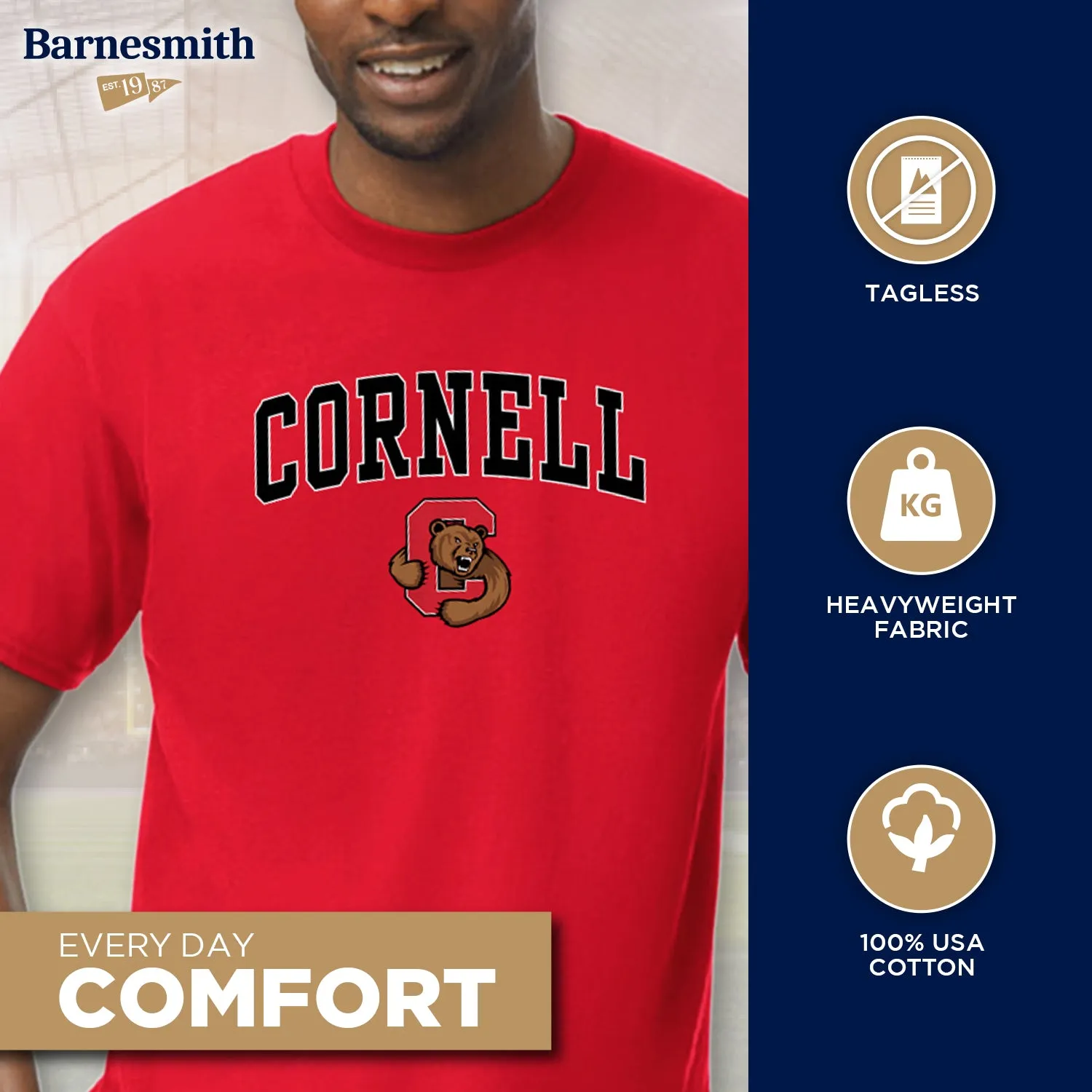 Cornell University Spirit T-Shirt (Red) sold by Barnesmith product image thumbnail 3